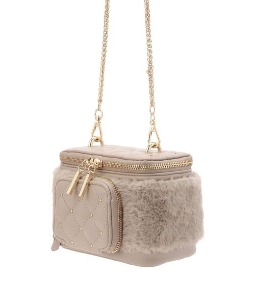 RESEXXY（リゼクシー）の「フロントポケットエコファーバニティバック（ショルダーバッグ・レディース・ベージュ/ブルー/ブラック・FREE）」の17枚目の写真