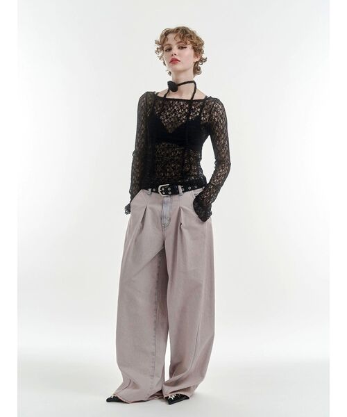 jouetie(ジュエティ)の「レースギャザートップス(Tシャツ/カットソー・レディース・アイボリー/ブラック/ボルドー/ブルー・MEDIUM)」の18枚目の写真