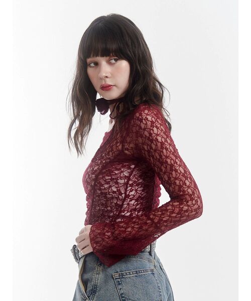 jouetie(ジュエティ)の「レースギャザートップス(Tシャツ/カットソー・レディース・アイボリー/ブラック/ボルドー/ブルー・MEDIUM)」の20枚目の写真