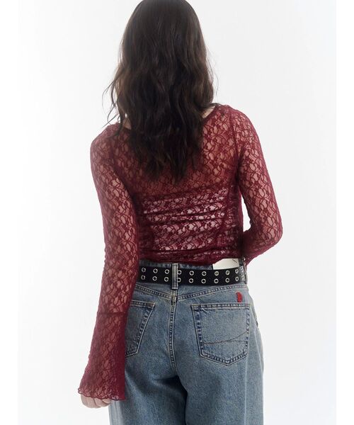 jouetie(ジュエティ)の「レースギャザートップス(Tシャツ/カットソー・レディース・アイボリー/ブラック/ボルドー/ブルー・MEDIUM)」の22枚目の写真