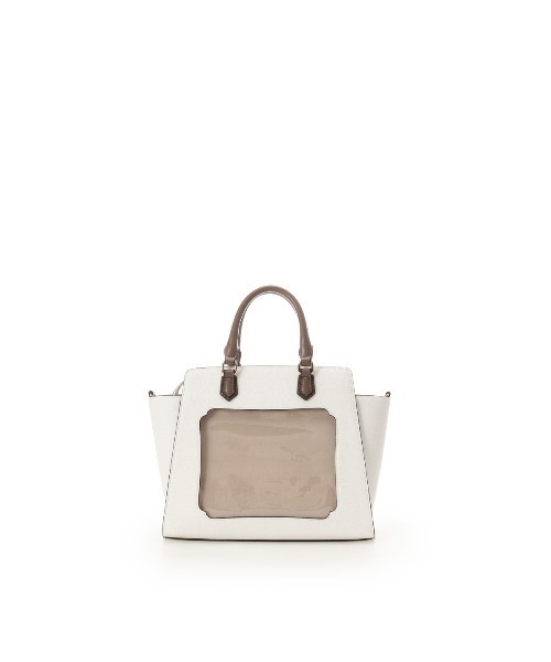 & chouette（アンドシュエット）の「《推し事バッグ》クリアポケット付きスクエアトートバッグ（ハンドバッグ・レディース・オフホワイト/ブラック・FREE）」の16枚目の写真