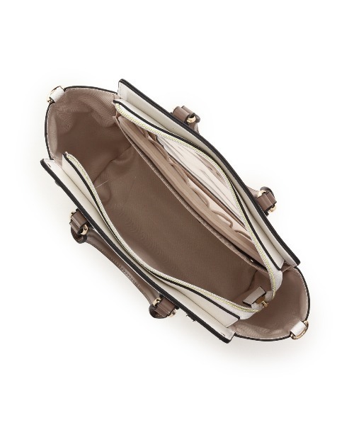 & chouette（アンドシュエット）の「《推し事バッグ》クリアポケット付きスクエアトートバッグ（ハンドバッグ・レディース・オフホワイト/ブラック・FREE）」の17枚目の写真