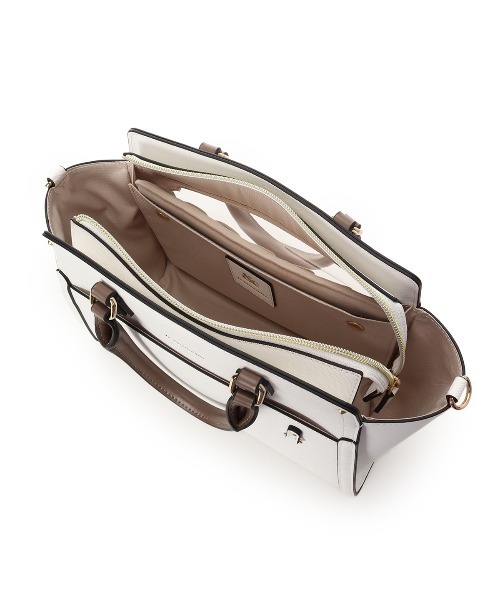 & chouette（アンドシュエット）の「《推し事バッグ》クリアポケット付きスクエアトートバッグ（ハンドバッグ・レディース・オフホワイト/ブラック・FREE）」の18枚目の写真