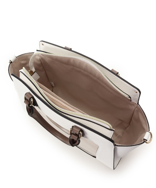 & chouette（アンドシュエット）の「《推し事バッグ》クリアポケット付きスクエアトートバッグ（ハンドバッグ・レディース・オフホワイト/ブラック・FREE）」の19枚目の写真