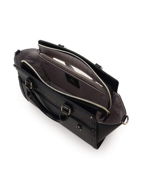 & chouette（アンドシュエット）の「《推し事バッグ》クリアポケット付きスクエアトートバッグ（ハンドバッグ・レディース・オフホワイト/ブラック・FREE）」の6枚目の写真