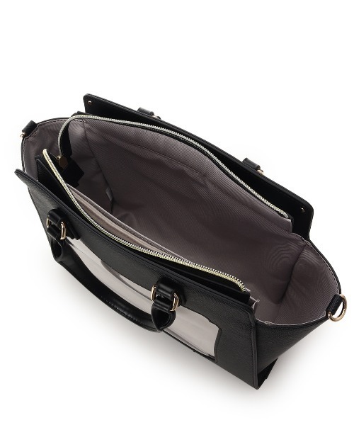 & chouette（アンドシュエット）の「《推し事バッグ》クリアポケット付きスクエアトートバッグ（ハンドバッグ・レディース・オフホワイト/ブラック・FREE）」の7枚目の写真