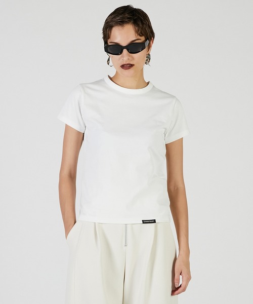 PRANK PROJECT（プランクプロジェクト）の「ファンクショナルクルーT / Functional Crew T-Shirt（Tシャツ/カットソー・レディース・ホワイト/キャメル/ピンク/チャコールグレー/ブラック・FREE）」の2枚目の写真