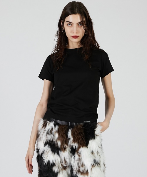 PRANK PROJECT（プランクプロジェクト）の「ファンクショナルクルーT / Functional Crew T-Shirt（Tシャツ/カットソー・レディース・ホワイト/キャメル/ピンク/チャコールグレー/ブラック・FREE）」の3枚目の写真