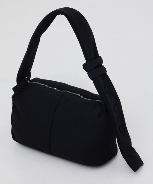 ADD CULUMN アドカラム　ショルダーバッグ　がま口　黒 ADD CULUMN ハンドバッグ CULUMN(アドカラム) PUFF-CLASP/口金