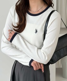 GeeRA別注【U.S. POLO ASSN.】配色デザインリンガーリブロンT