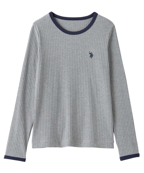 U.S. POLO ASSN.（ユーエスポロアッスン）の「GeeRA別注【U.S. POLO ASSN.】配色デザインリンガーリブロンT（Tシャツ/カットソー・レディース・オフホワイト/グレー/ブラック・MEDIUM/LARGE/X-LARGE）」の16枚目の写真