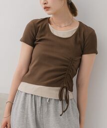 RETRO GIRL（レトロガール）の「レイヤードドロストCT（Tシャツ/カットソー）」