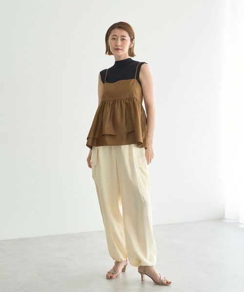 YECCA VECCA（イェッカヴェッカ）の「シャイニーオーバーキャミ（キャミソール・レディース・キャメル/モカ/ブラック・FREE）」の18枚目の写真