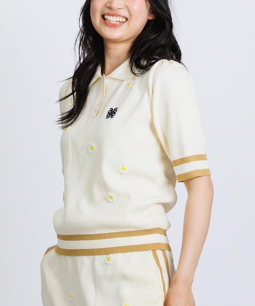 archivio(アルチビオ)の「<LADIES>マーガレットニットポロシャツ(ニット/セーター・レディース・レッド/ネイビー/ベージュ・M/S)」の16枚目の写真