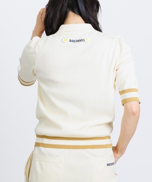 archivio(アルチビオ)の「<LADIES>マーガレットニットポロシャツ(ニット/セーター・レディース・レッド/ネイビー/ベージュ・M/S)」の18枚目の写真