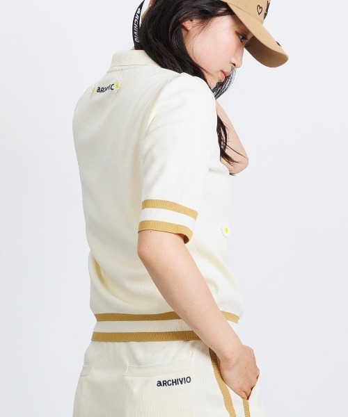 archivio(アルチビオ)の「<LADIES>マーガレットニットポロシャツ(ニット/セーター・レディース・レッド/ネイビー/ベージュ・M/S)」の19枚目の写真
