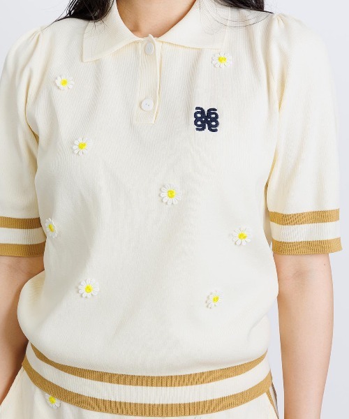 archivio(アルチビオ)の「<LADIES>マーガレットニットポロシャツ(ニット/セーター・レディース・レッド/ネイビー/ベージュ・M/S)」の21枚目の写真