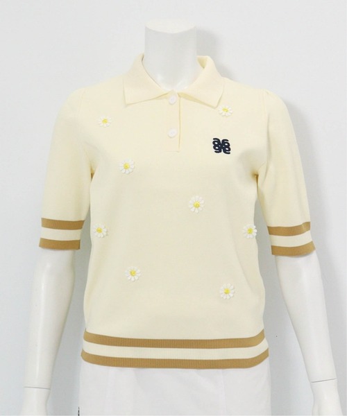 archivio(アルチビオ)の「<LADIES>マーガレットニットポロシャツ(ニット/セーター・レディース・レッド/ネイビー/ベージュ・M/S)」の4枚目の写真