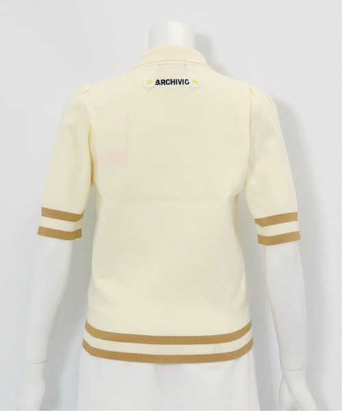 archivio(アルチビオ)の「<LADIES>マーガレットニットポロシャツ(ニット/セーター・レディース・レッド/ネイビー/ベージュ・M/S)」の5枚目の写真