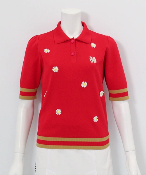 archivio(アルチビオ)の「<LADIES>マーガレットニットポロシャツ(ニット/セーター・レディース・レッド/ネイビー/ベージュ・M/S)」の6枚目の写真