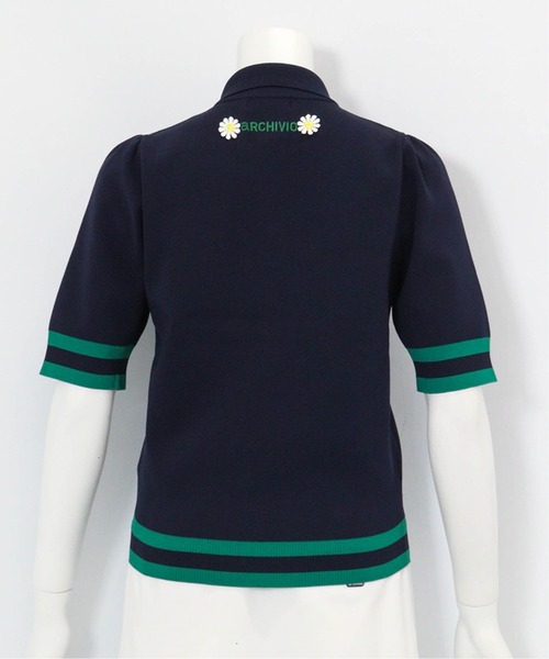 archivio(アルチビオ)の「<LADIES>マーガレットニットポロシャツ(ニット/セーター・レディース・レッド/ネイビー/ベージュ・M/S)」の9枚目の写真
