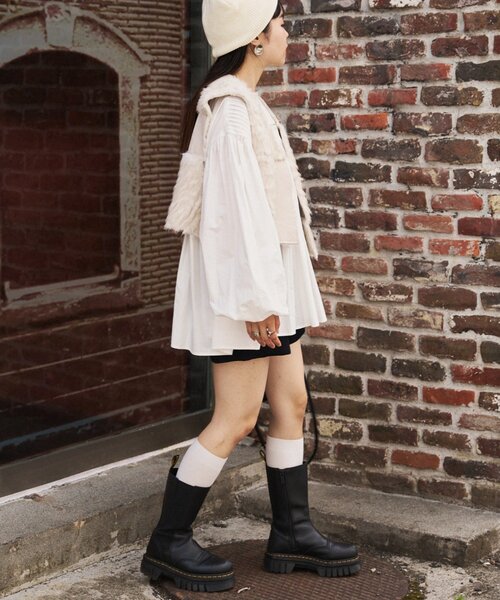 etsinta（エシンタ）の「etsintaリメイクファーベスト（ベスト・レディース・ブラック/ブラウン/オフホワイト・ONE SIZE）」の10枚目の写真