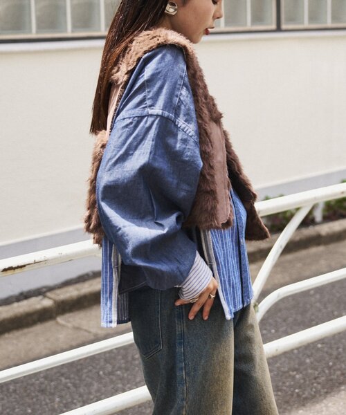 未使用 etsinta 定価1.6 リメイク ファー ムートン ベスト 未使用 etsinta 定価1.6 リメイク ファー ムートン ベスト 未使用