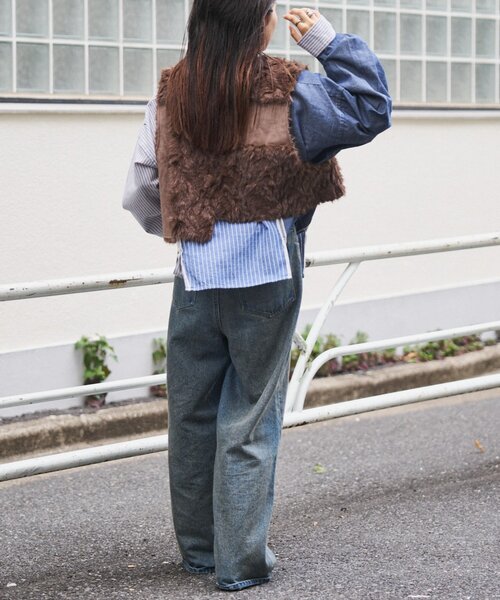 セール】etsintaリメイクファーベスト（ベスト）｜etsinta（エシンタ