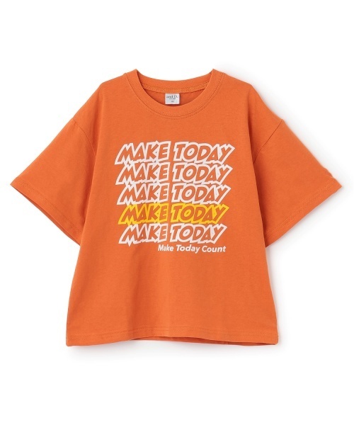 and D. petit main(アンドディープティマイン)の「【綿100%】メッセージ5行ロゴ半袖Tシャツ(Tシャツ/カットソー・キッズ・オートミール/オレンジ/グリーン/ブルー/ブラック・90cm/100cm/110cm/140cm/120cm/130cm/150cm)」の5枚目の写真