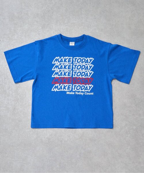 and D. petit main(アンドディープティマイン)の「【綿100%】メッセージ5行ロゴ半袖Tシャツ(Tシャツ/カットソー・キッズ・オートミール/オレンジ/グリーン/ブルー/ブラック・90cm/100cm/110cm/140cm/120cm/130cm/150cm)」の4枚目の写真