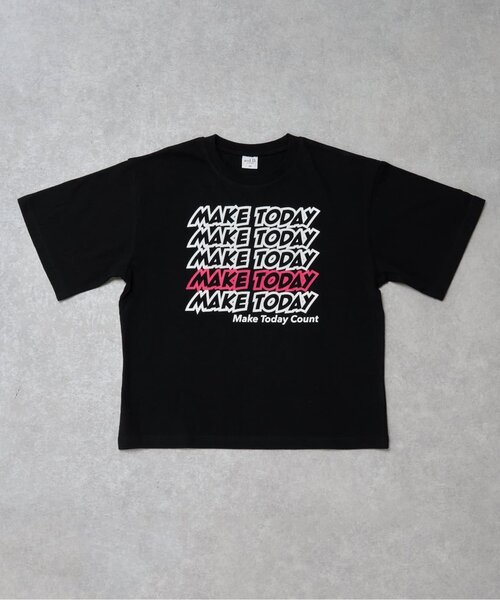 and D. petit main(アンドディープティマイン)の「【綿100%】メッセージ5行ロゴ半袖Tシャツ(Tシャツ/カットソー・キッズ・オートミール/オレンジ/グリーン/ブルー/ブラック・90cm/100cm/110cm/140cm/120cm/130cm/150cm)」の1枚目の写真