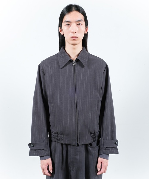 JIEDA(ジエダ)の「STRIPE ZIP JACKET(ブルゾン・メンズ・ネイビー/グレー・1/2)」の9枚目の写真