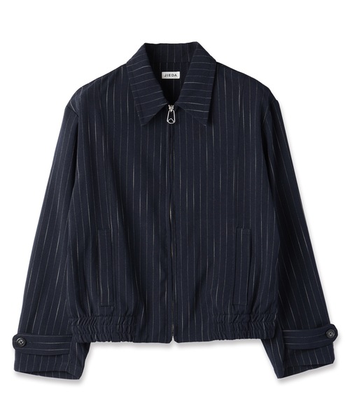 JIEDA(ジエダ)の「STRIPE ZIP JACKET(ブルゾン・メンズ・ネイビー/グレー・1/2)」の11枚目の写真