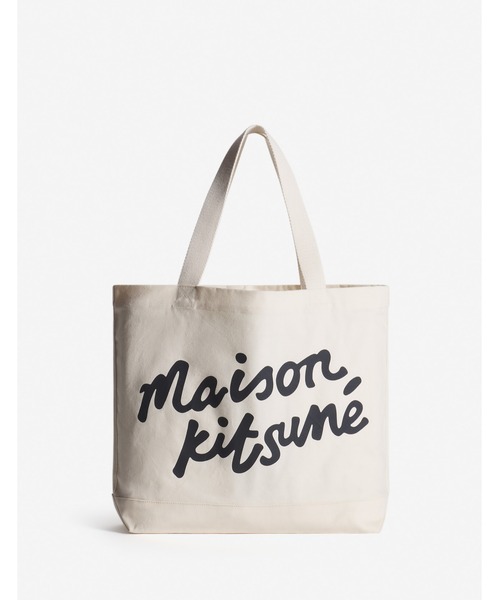 Maison Kitsune（メゾンキツネ）の「MAISON KITSUNE HANDWRITING TOTE（トートバッグ・メンズ・ブラック/キナリ/ネイビー・U）」の4枚目の写真