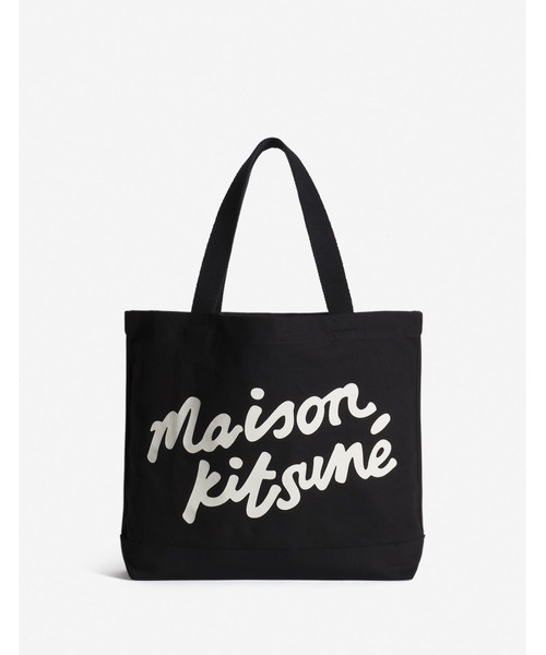 Maison Kitsune（メゾンキツネ）の「MAISON KITSUNE HANDWRITING TOTE（トートバッグ・メンズ・ブラック/キナリ/ネイビー・U）」の9枚目の写真
