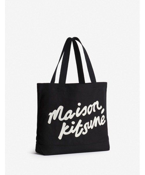 Maison Kitsune（メゾンキツネ）の「MAISON KITSUNE HANDWRITING TOTE（トートバッグ・メンズ・ブラック/キナリ/ネイビー・U）」の10枚目の写真