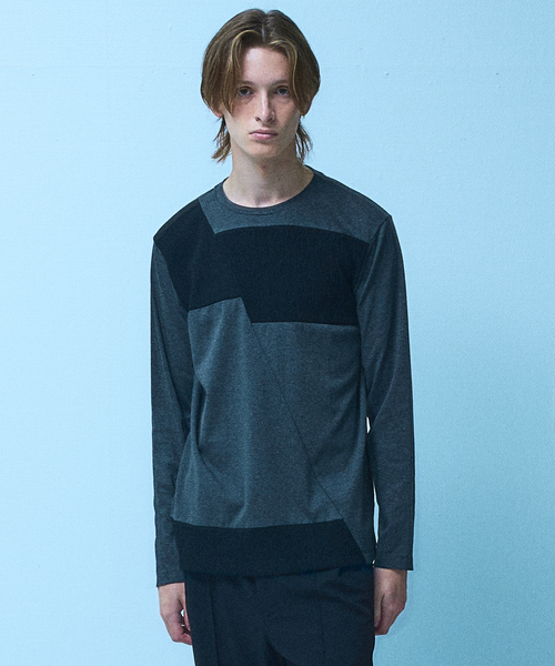 5351 POUR LES HOMMES(ゴーサンゴーイチプールオム)の「【25AW】コンビネーション 長袖Tシャツ(Tシャツ/カットソー・メンズ・ブラック/ホワイト/チャコールグレー・44/46/48/50)」の3枚目の写真