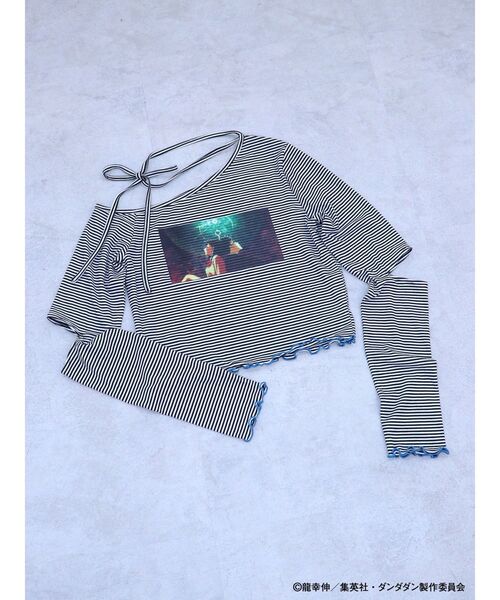 jouetie(ジュエティ)の「【TVアニメ『ダンダダン』・jouetie】フィットオフショルトップス(Tシャツ/カットソー・レディース・その他1/オフホワイト/ブラック・MEDIUM)」の11枚目の写真