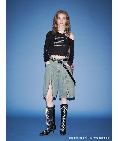 jouetie(ジュエティ)の「【TVアニメ『ダンダダン』・jouetie】フィットオフショルトップス(Tシャツ/カットソー・レディース・その他1/オフホワイト/ブラック・MEDIUM)」の19枚目の写真