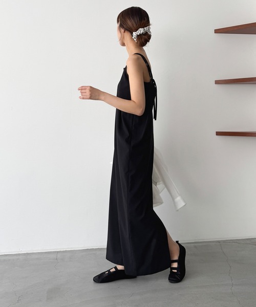 CANAL JEAN（キャナルジーン）の「ダブルストラップキャミワンピース（ワンピース・レディース・ブラック・マルチサイズ）」の3枚目の写真