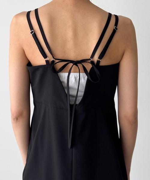 CANAL JEAN（キャナルジーン）の「ダブルストラップキャミワンピース（ワンピース・レディース・ブラック・マルチサイズ）」の15枚目の写真