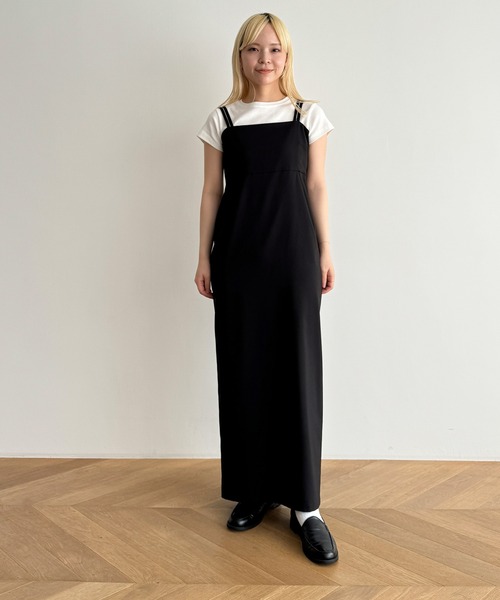 CANAL JEAN（キャナルジーン）の「ダブルストラップキャミワンピース（ワンピース・レディース・ブラック・マルチサイズ）」の7枚目の写真