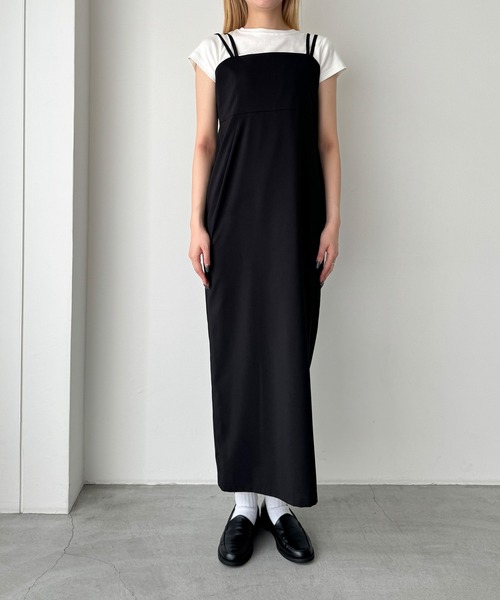 CANAL JEAN（キャナルジーン）の「ダブルストラップキャミワンピース（ワンピース・レディース・ブラック・マルチサイズ）」の10枚目の写真