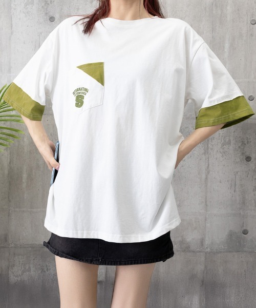 Miniministore(ミニミニストア)の「オーバーサイズTシャツチュニックtシャツ(Tシャツ/カットソー・レディース・ブラック/グリーン/ホワイト・FREE)」の19枚目の写真