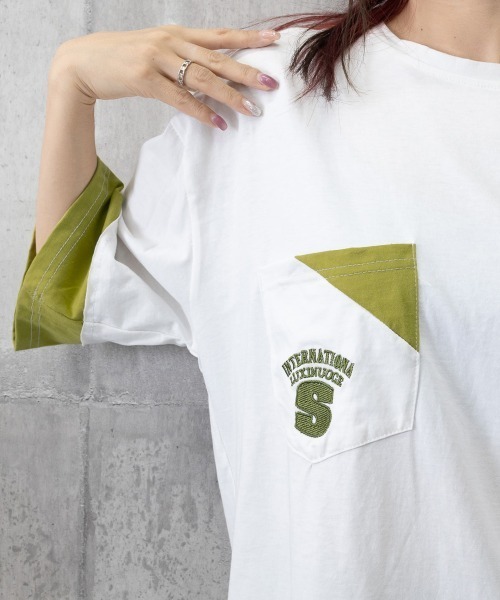 Miniministore(ミニミニストア)の「オーバーサイズTシャツチュニックtシャツ(Tシャツ/カットソー・レディース・ブラック/グリーン/ホワイト・FREE)」の21枚目の写真