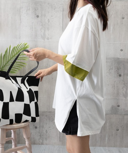 Miniministore(ミニミニストア)の「オーバーサイズTシャツチュニックtシャツ(Tシャツ/カットソー・レディース・ブラック/グリーン/ホワイト・FREE)」の22枚目の写真