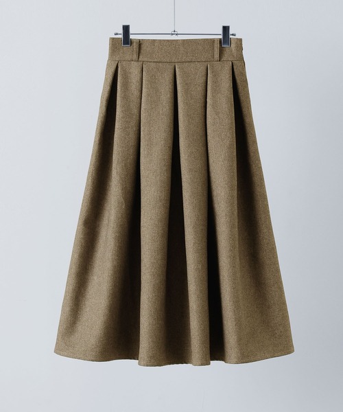 etoll.（エトル）の「ヘザーツイルタックスカート（スカート・レディース・チャコール/ブラック/ベージュ・FREE）」の13枚目の写真