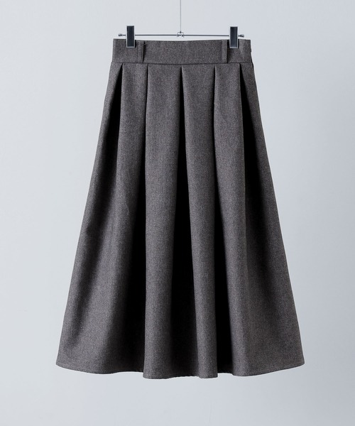 etoll.（エトル）の「ヘザーツイルタックスカート（スカート・レディース・チャコール/ブラック/ベージュ・FREE）」の15枚目の写真