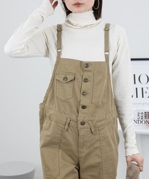 ツイルサロペットワイドパンツ