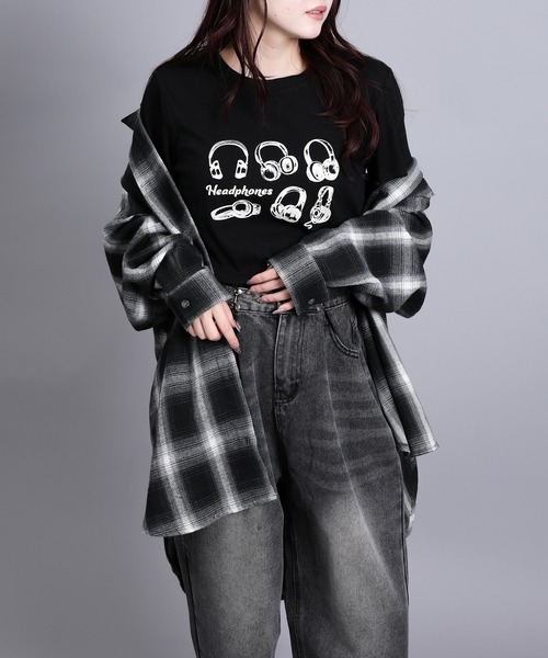 aimoha(アイモハ)の「チェック・ストライプオーバーシャツ(シャツ/ブラウス・レディース・グレー系その他3/ブラウン系その他3/ベージュ系その他2/ホワイト系その他/ブラック系その他3/ブラウン系その他2/ブラック系その他2/ブラウン系その他・FREE)」の11枚目の写真